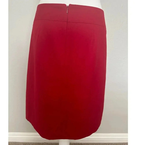 Talbots NWT red wool skirt fully lined size 8 - Picture 2 of 11